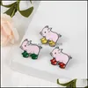 Épingles Broches Bijoux Cochon Amusant Avec Des Bottes De Pluie Épingles En Émail Piggy Badge Denim Jeans Épinglette Dessin Animé Mignon Animal Cadeau Pour Enfants Amis Goutte