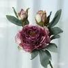 Dekorative Blumen Kränze Luxus gegrillte Kante Pfingstrose künstliche Hochzeit gefälschte DIY -Dekor für El Party Wraats Flores ArtificialesDecorative