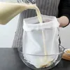 Zeefjes soja melk wijn filter tas moer melk tassen thee koffie olie yoghurt filters netto mesh keuken voedsel herbruikbare nylon zeef