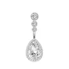 Crystal Belly Button Ring for Woman Navel Piercing Round Heart Zircon Stud Barbell Rostfritt stål Bar Sexig kroppsmyckesgåva