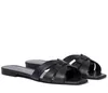 Women Flats slipper designer shoes slide sandal Tribute Nu Pieds patent leather sandals size35-42