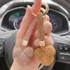 Rhinestone Diamond KeyChain Cartoon Mouse Design Keyring Fashion Crystal Keychains Söt nyckelkedja Bag Charm Pendant Boutique Car K9357512