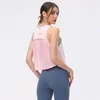 Kvinnor yoga toppar ärmlösa nät tankar väst veckad rynkad outfit sportblus fitness snabb torr fast färg mode utomhus sport t-shirt