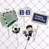 Andra festliga festleveranser Fotbollskaka topperdekor Soccer Boy First Happy Birthday Footbal Treat Theme Dessert Decoration9870354