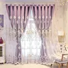 European Luxury Embroidered Double-Layer Semi-Blackout Curtain Custom for Living Room and Bedroom High Shading Rate 220511