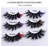 5 Pairs Color 8D Mink Lashes Bulk Wispy Colorful 3D Faux Mink Eyelashes Pack 20MM Dramatic Long Fluffy Thick Colored False Eyelash Set 100% Handmade Eye Extension Tools