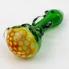 Latest Colorful Filter Pipes Portable Pyrex Thick Glass Dry Herb Tobacco Oil Rigs With Horns Handmade Handpipe Smoking DHL Free