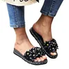 Sandalen slippers atletische dames Boheemse casual schoenen slippers bloemen flat voor vrouwen kristal strand mode damesandals