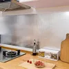 Adesivos de parede adesivos de cozinha adesivo à prova de óleo anti-falha de alta temperatura alumínio papel de parede de fogão a gás de papel d'água 40x100cm/rollwall