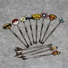 120 mm Longueur Cartoon Dabber Glass Bong Tool Dab Huile Réglage ACCESSOIRES SUMEL