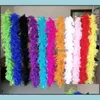 Outros artigos para festas de eventos Festivo Casa Jardim Drop Delivery 2021 Turquia Grande Chandelle Marabou Feather Boas Cerimônia de Casamento Boas Branco 4