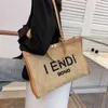 Factory direct sale High sense portable capacity woven large women's summer shoulder bag straw texture Tote Bag Y5NH