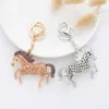 Keychains Europe And America Alloy Horse Creative Keychain Metal Zodiac Racing Decoration Couple Birthday Party GiftKeychains