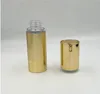 15ml 30ml 50ml de ouro / prata vazio cosmético garrafa airless portátil Bombas de bomba de bomba para loção de viagem