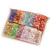 200Pcs Gold Heart Organza Drawstring Bags Gift Wrap Wedding Favor Bag 7X9 cm Multi Colors
