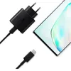 45W Samsung S20 Super Fast Charger Adaptiv snabbladdningstyp C till Type-C-kabel för Galaxy S10 A50 A51 S8 Obs 10 9 8