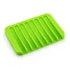 Drenagem de água multicolorida Anti Skid Sabon Box Silicone Soop Wonees Dishes Banheiro-Sãopolas de banheiros Caso Caso Home Banheiro