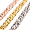 Titanium steel rose gold 8MM Double woven chain Hip hop man Necklace 18 20 22 24 26 28 30 inch Fashion jewelry