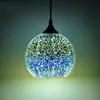 Подвесные лампы скандинавские 3D нарисованные звездные стеклянные светильники