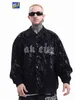 Uncoledonjm zwarte varsity jas jassen heren street slijtage jassen voor mannen Koreaanse mode winterjack mannen T220728