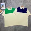 Heren Polo's 2022 T-shirt Zomer Stitching Craft Retro-stijl katoenen shirt Goede kwaliteit