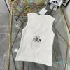 2022-3 Färger Bomullsvästar Kvinnor Skjortor Tanks Designer Jacquard Vest Girls Breattable Charm Shirt Tee Clothing