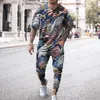 Trass de pista masculino de traje masculino de tracksuit masculino American Flag Print Toupsis Definir traje de rua elegante casual roupas diárias roupas