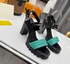 Sandali firmati Pantofole da donna STAR TRAIL SANDALO Cintura con fibbia Cerniera decorativa Pantofole sportive all'aperto Beach Party Tacco con scatola