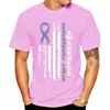 Men's T-Shirts Usa Flag Esophageal Cancer Awareness , Ribbon Tee V2 Pride Of The Creature