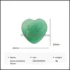 Stone Loose Beads Jewelry Natural Heart Green Aventurine Chakra Healing Gemstones For Making Charms Accessories Fashion Dhzsn
