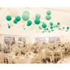 20 Stück 6"12" Mintgrüne Papierlaternen Chinesisch-Japanisch Runder Lampion für Hochzeitsfeier Lampion de Mariage Hängende DIY-Dekoration 220527