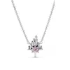 Collana in argento sterling 925 di lusso Designer Ladies Pandora Original Dora Circle Flower Castle Ciondolo Moda fai da te Gioielli da donna popolari Regalo con scatola