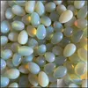 Stone Loose Beads Jewelry Natural 30Mm Egg Carved Ornament Rose Quartz Healing Crystal Gift Room Fish Tank Decoration D Dhtoo