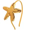 Pannband för Baby Luxury Starfish Marine Animal Design Kids Girls Hårtillbehör Sparkande paljetter Hårpinnar 1 65xta E3