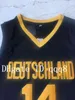 QQQ8最高品質1 Dirk NowitzkジャージDeutschlandドイツ大学バスケットボール100％Stiched Size S-XXXL