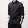 Ethnic Clothing Mens Traditional Chinese Men Tai Chi Master Costume Male Tops Jackets 2022 Spring Autumn Solid Tang SuitEthnic EthnicEthnic