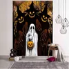 Tapisserie Mandala Boho Teppich Dekorative Kunst Decke Vorhang Halloween Party Horror Kürbis Geist Dekoration J220804