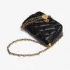 5A Top women's handbag bag sheepskin handbag fashion badge gold chain flip wallet cross designer handbags luxury shoulder bags