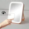 Portable Makeup Mirror With LED Light toalettbord Skönhetsringverktyg PO Fyll Small S 220509