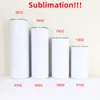 Blank Sublimatie Rechte Tumbler 12 oz 15 oz 20 oz 30 oz Blank Rvs Tumbler DIY Rechte Kopjes reizen Koffiemok