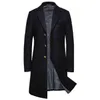 Manteau de laine de luxe hommes automne hiver simple boutonnage longue tranchée style britannique veste en laine mâle marque vêtements 5XL hommes mélanges T220810