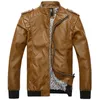 봄 새로운 패션 슬림 giacca pelli moto uomo 고품질 스탠드 칼라 vtement homme cuir l220801