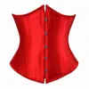 Bel ve karın shapewear kadınlar gotik seksi saten underbust corset büstiyer cinching vücut şekillendirici korsele iç çamaşırı artı parti kulüp kıyafetleri 0719