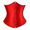 Waist and Abdominal Shapewear Women Gothic Sexy Satin Underbust Corset Bustier Cincher Slimming Body Shaper Corselete Lingerie Plus Size Party Clubwear 0719