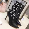 high-heeled Fashion Boots letter Designer Martin Boots knitted women 2022 autumn and winter socks boot women's stiletto all-match pointed toe leather