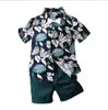 Toddler Baby Years Boy Shorts Sets Hawaiian Outfit Kid Leave Floral Short Sleeve Shirt Top Short Suits