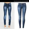 Low Waist Blue Skinny Jeans Women Fashion Washed Bleached Scratched Femme Plus Size Push Up Vintage Slim Cotton Trousers 220402