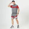 Summer Mens Set Man Zipper Sportswear 2 peças Conjuntos de hip hop de terno esportivo Sorto de moletom Sorto Male dos EUA Tamanho Tamanho 220609