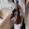 Mujeres bolsas de cuerpo cruzado balde plisado bolsos samll bolsos dama marrón bolsos de hombro bolsos de mensajería