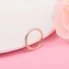 2021 NEW 925 Sterling Silver Rose Rose Me Pave Rings for Women Wedding Enging Ring Fashion Jewelry Bague Femme Anillos 189679C01